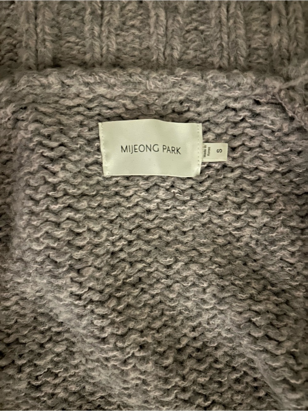 Meijong Park Lavender Chunky Knit Button-Front Sweater - Picture 4 of 5